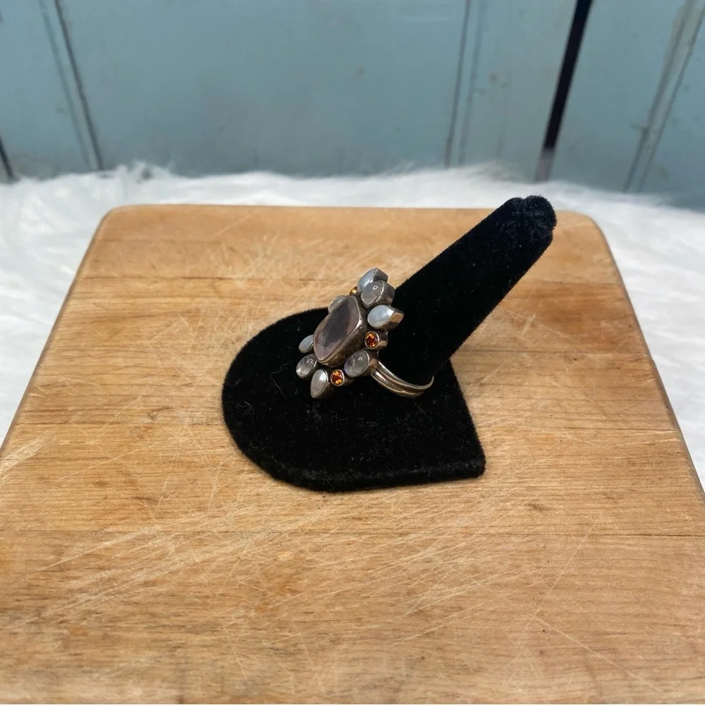 Nicky Butler Multi-Stone Statement Cocktail Ring in Sterling Silver Size 11.5